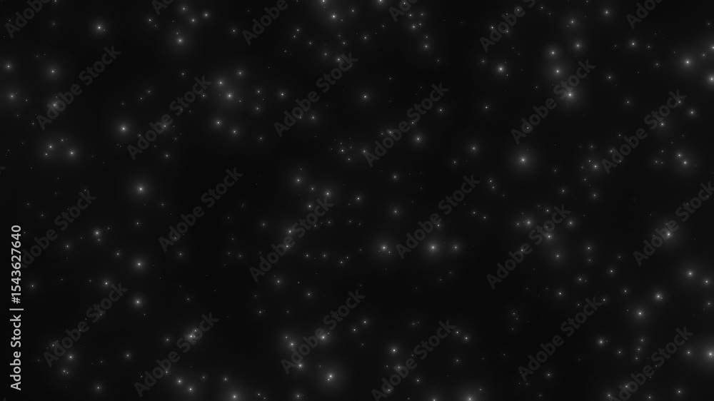 Poster animated background with glowing particles of stars in. starry sky or space background. seamless loo