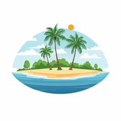 Fototapeta premium Scenic tropical beach paradise on exotic island