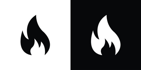 Fire icon collection. line stroke icon. EPS 10