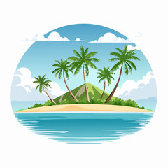 Obraz premium Scenic tropical beach paradise on exotic island