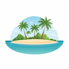 Fototapeta premium Scenic tropical beach paradise on exotic island