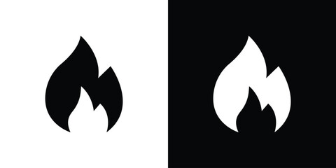 Flame icon collection. line stroke icon. EPS 10
