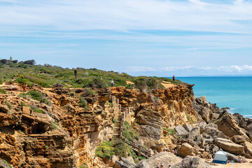 Beautiful Calas de Roche beach in Conil de la Frontera, Cadiz, Spain