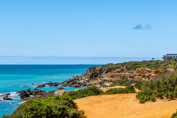 Beautiful Calas de Roche beach in Conil de la Frontera, Cadiz, Spain