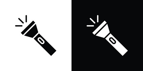 Flashlight icon collection. line stroke icon. EPS 10
