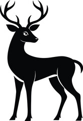 Fototapeta premium deer silhouette vector illustration