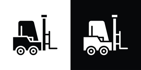 Forklift icon collection. line stroke icon. EPS 10