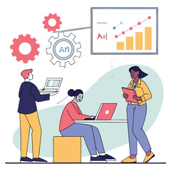 business people working on laptop