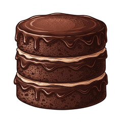 Birthday cake isolated on white background