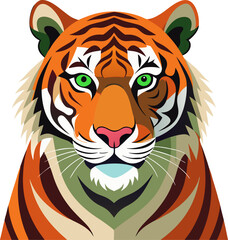 tiger head vector illustration