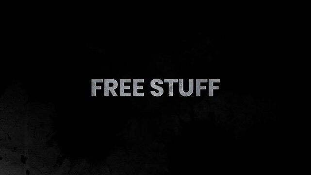 Free Stuff &ndash; Playful Animated Text for Giveaway Announcements