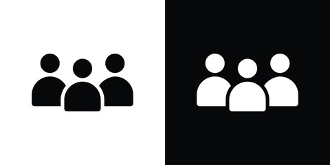 Group icon collection. line stroke icon. EPS 10