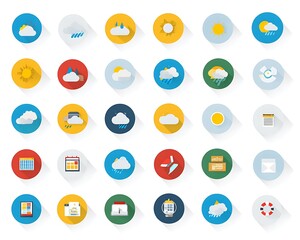 Flat weather icons