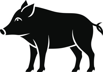 vector illustration of a Pig