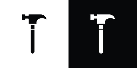 Hammer icon collection. line stroke icon. EPS 10