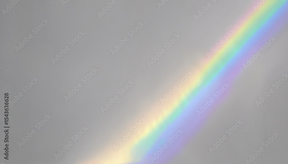 Aufkleber soft diagonal prism light spectrum on textured gray wall background for minimalist web design, moder