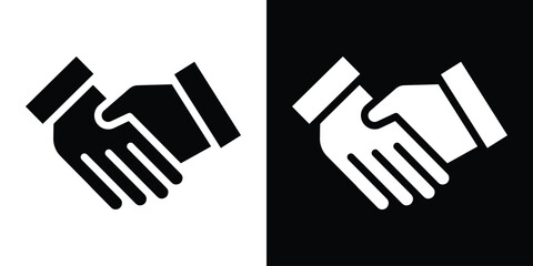 Handshake icon collection. line stroke icon. EPS 10