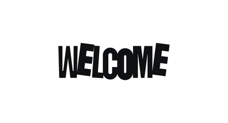 Welcome message design for events, office spaces, team onboarding, greeting cards, or friendly posters. Great for business and social use. Vector illustration.