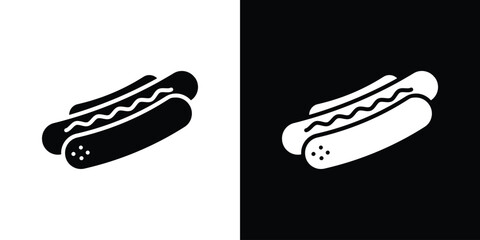 Hot dog icon collection. line stroke icon. EPS 10