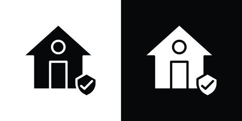 House insurance icon collection. line stroke icon. EPS 10