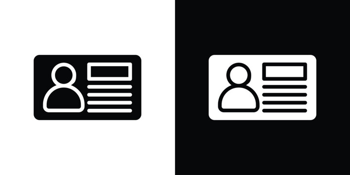 Identity card icon collection. line stroke icon. EPS 10
