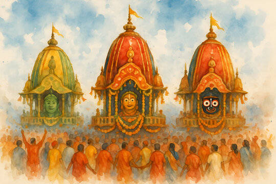 Rath yatra of lord Jagannath festival in India