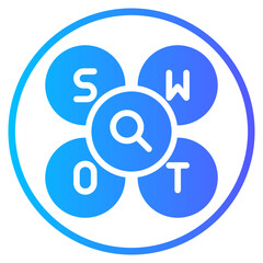 swot analysis gradient icon