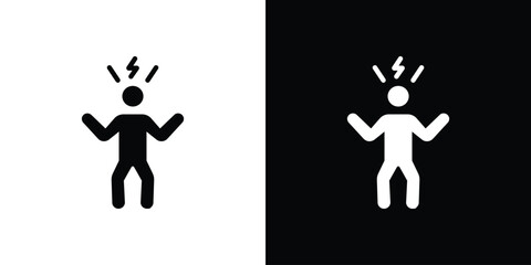 Irritated human icon collection. line stroke icon. EPS 10
