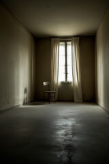 empty room with a window