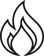 vector illustration of a fire icon on transparent background