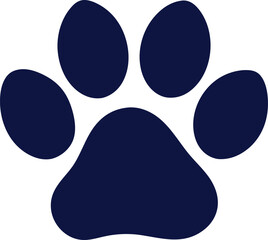 paw print icon on transparent background