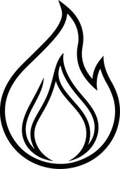vector illustration of a fire on transparent background