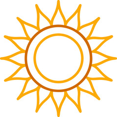 sun vector illustration on transparent background