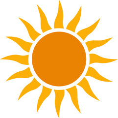 abstract sun icon on transparent background