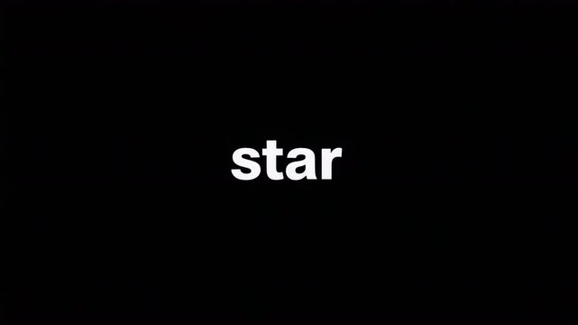 Star Text Design on Black Background
