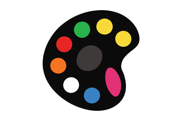 Painter palette icon vector on white background
