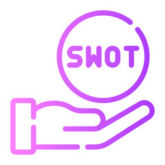 hand gradient icon
