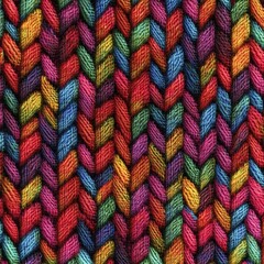 Seamless Zigzag Knit Fabric Pattern