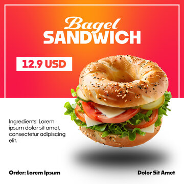 Animated Fast Food Promo Template for Social Media Video with Text Animation and Price