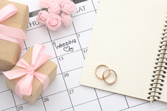 Happily Ever After - Images for Perfect Wedding Planning - planning calendar, rings and flowers, wedding checklist.
