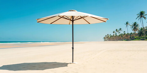 beach with umbrella