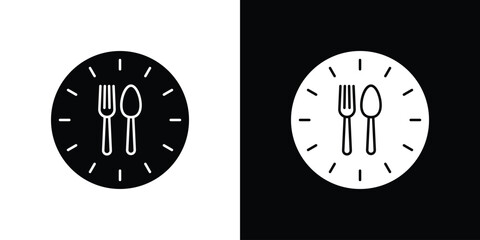 Lunch time icon collection. line stroke icon. EPS 10