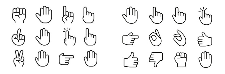 Obraz premium Different hand gestures representing various meanings in communication and expression shown on a white background