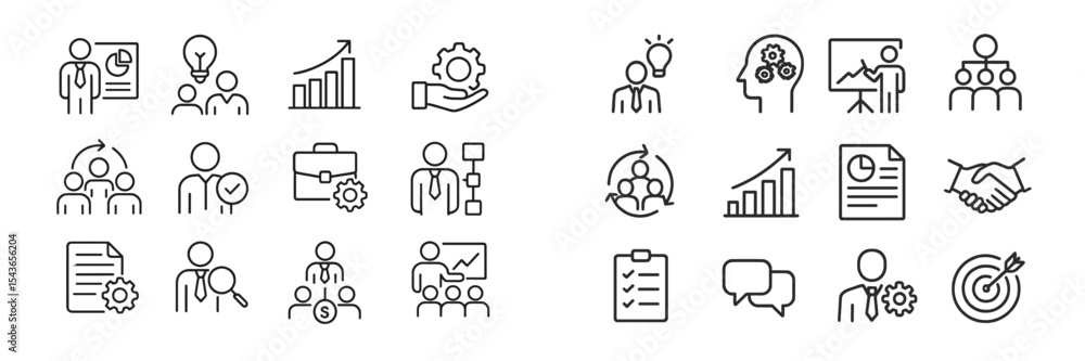 Poster visual representation of teamwork, innovation, and business management in a modern workplace setting