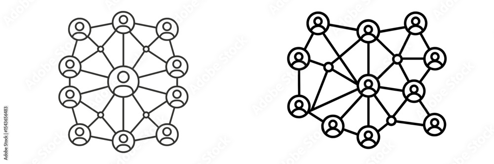 Poster network connection diagram illustrating the growth of social interactions over time in a digital lan