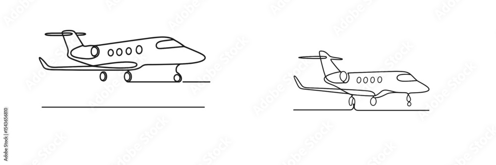 Aufkleber sleek aircraft in motion showcasing modern design and engineering on a runway during bright daylight