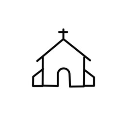 church icon vector illustration on white background