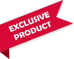 Exclusive Product Red Ribbon Vector