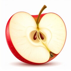 Red Apple Cross Section Studio Shot