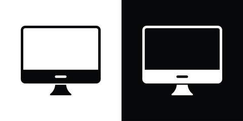 Monitor icon collection. line stroke icon. EPS 10